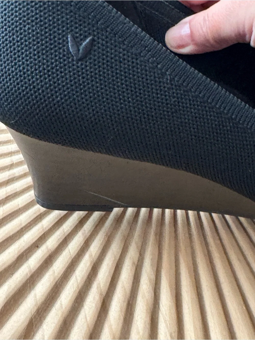 Vivaia Almond Toe Wedge Black size 43-women size 11